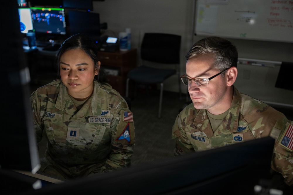U.S. Space Force Guardians monitoring operational computer systems